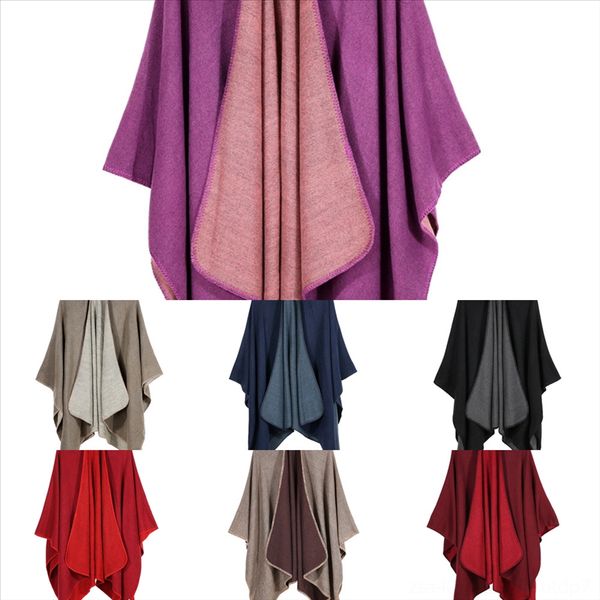 

hud long scarf solid color winter ladies warm cashmere thick scarf elegant bow print muslim and shl high quality, Black