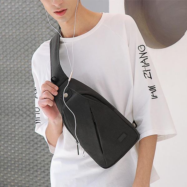 

male anti-theft bagpack men sling one shoulder bag boy waterproof travel small chest bag slim mini crossbody dropshipping