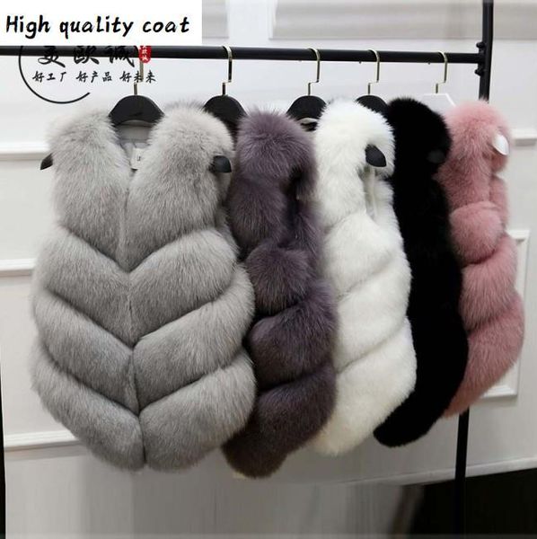 

fur faux winter vest women soft trouching waist coats female sleeveless jacket for ladies 2021 fashion fake fur outerwear femme, Black