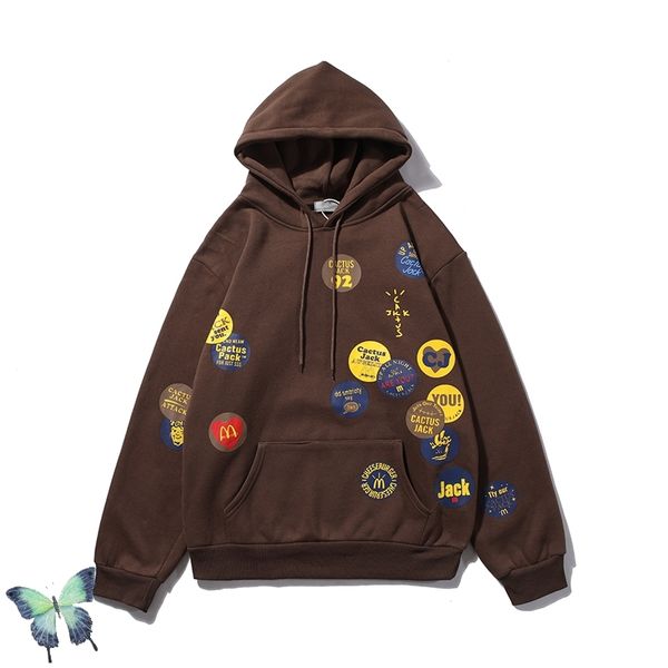 

2021 new autumn winter hip-hop hoody men women fashion casual sweatshirt cactus jack high street washed hoodies zmnl, Black