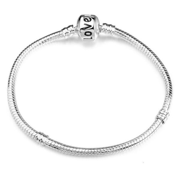 

chain charm bracelets 925 sterling silver 3mm snake fit panra charms bead bracelet fashion jewelry diy bangle for men wo