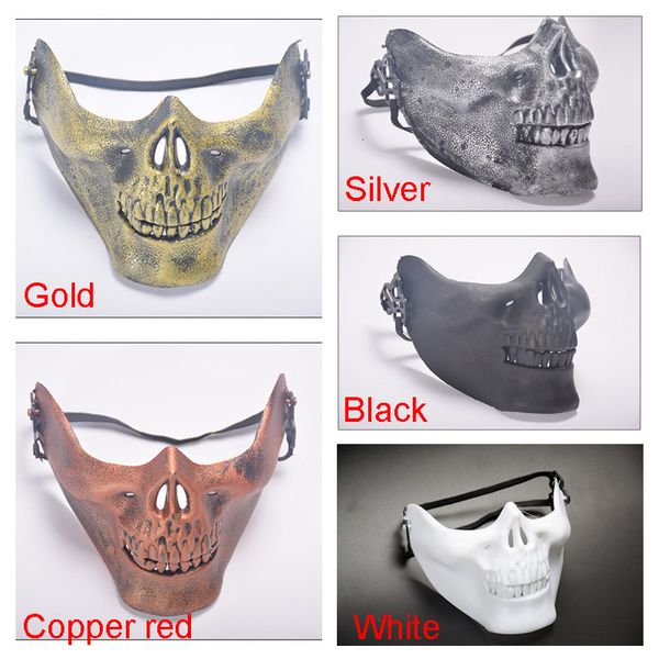 

party costume tactical hunt skull halloween warrior mask masquerade half mask game cosplay prop outdoor military protection mask bh1986 zx