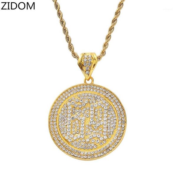 

pendant necklaces men hip hop 6ix9ine rapper fashion male out bling 69 rotating pendants necklace jewelry gifts1, Silver