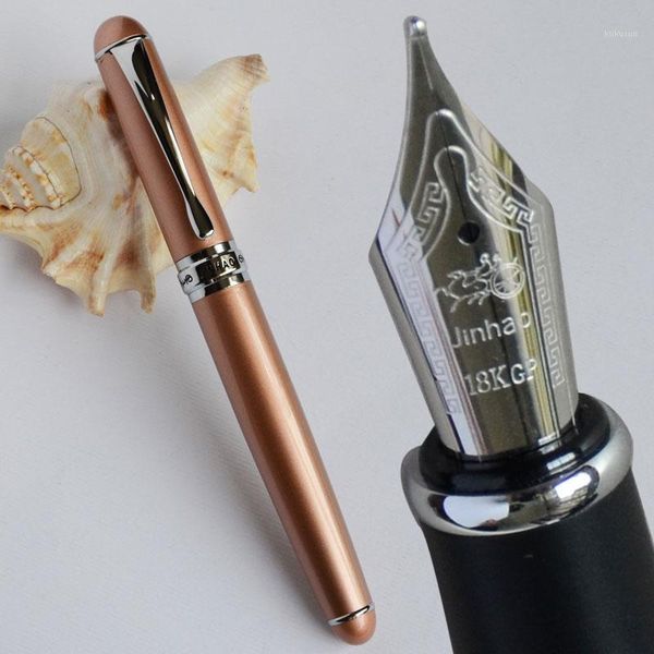 

fountain pen jinhao x750 copper 18kgp 0.7mm broad nib luxury office gift silver black blue pink 15 oclors selective jinhao 7501