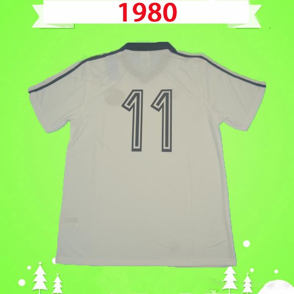 

1980 retro soccer jersey 80 home white classic antique vintage football shirt camiseta de futbol quality, Black;yellow