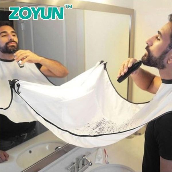 

bath accessory set 1pcs men's bathroom apron black beard scarf shaving waterproof floral cloth household haircut cleaning cover1