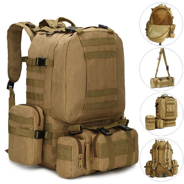 

outdoor bags 50l tactical backpacks men's backpack hiking trekking travel sport bag climbing 50x32x20cm xa104y1