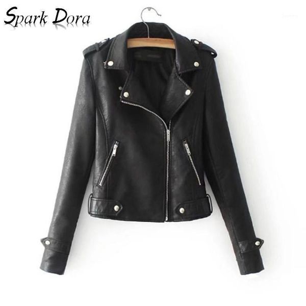 

coats and jackets women new fashion pocket zipper turn-down collar solid color long sleeve short women coat1, Black;brown