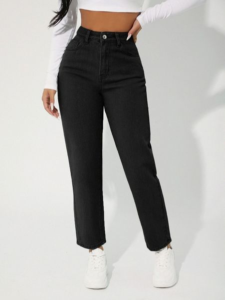 

petite slant pocket straight leg jeans r7rq#, Blue