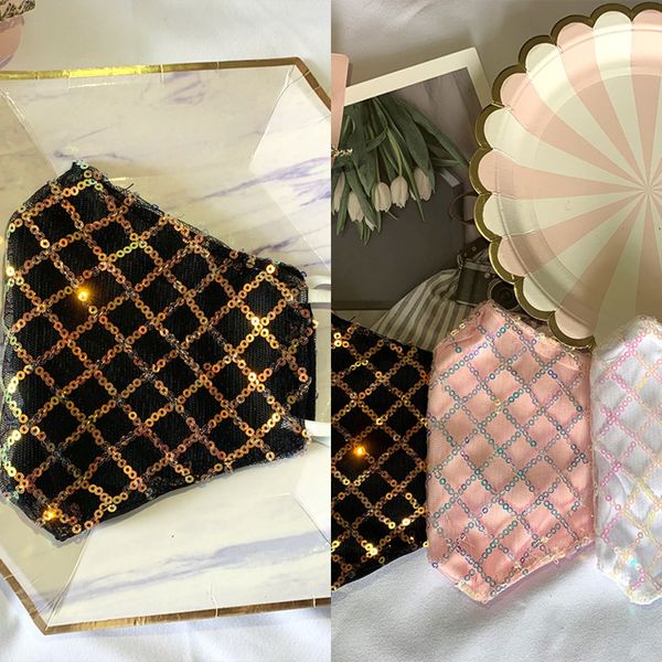 

factory8ho1bling dhl lace shipping fashion sparkly party women mask for decoration dust sun washable face cover kimter-x7