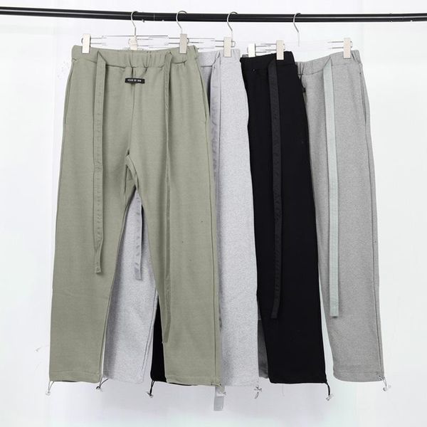 

men's pants warm trousers hip-hop style winter cotton drawstring solid color loose streetwear sweatpants jogging, Black