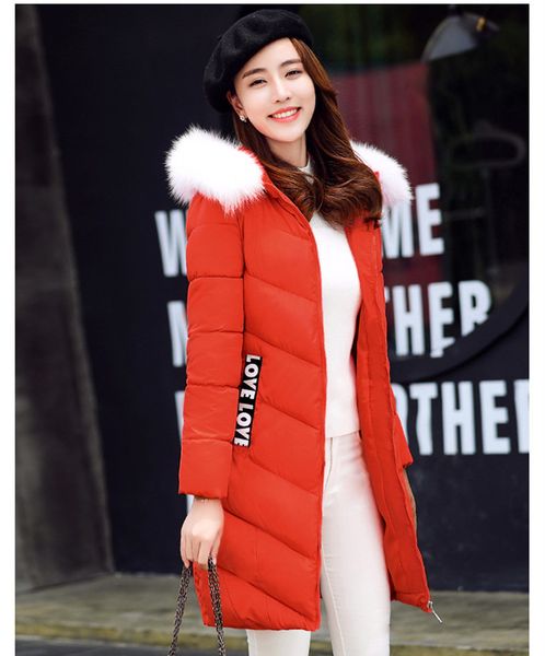 

2021 new women new arrival parka fur collar coat thick cotton parkas with hoodie female winter jacket wxf426 urfp, Black