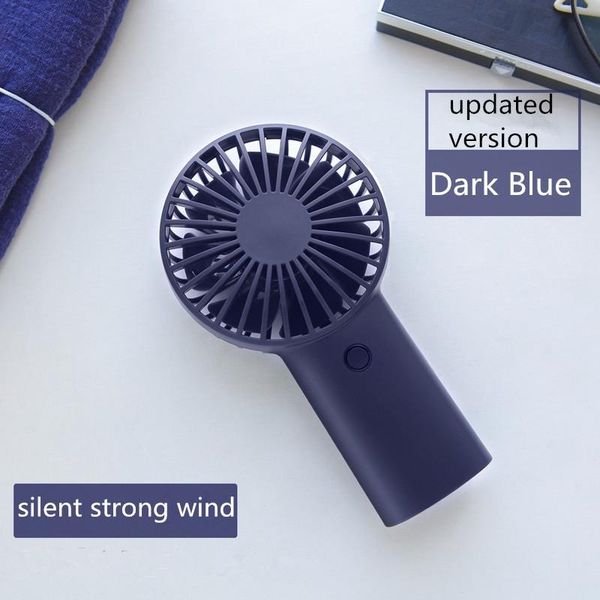 

4000mah rechargeable usb handheld mini fan silent air cooler portable desk fans for home blue