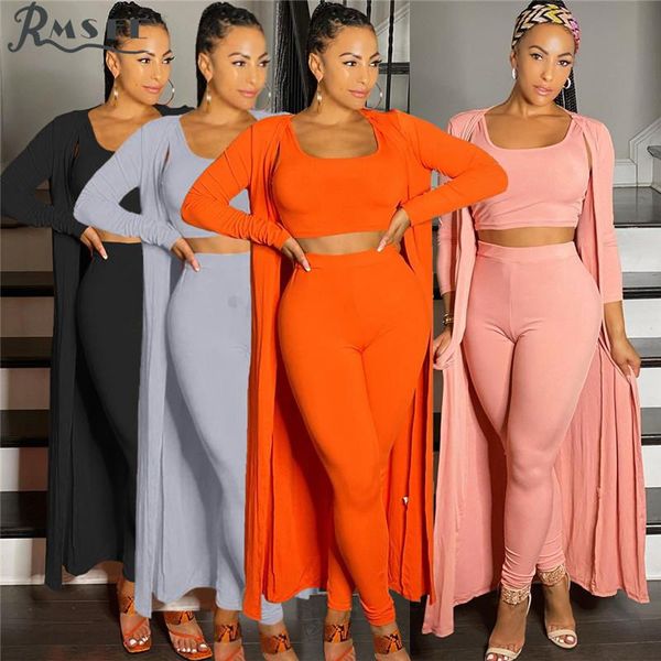 

women's tracksuits rmsfe 2021 elegant special two pieces casual loose solid sport sets for lady autumn clubwear 3pcs, Gray