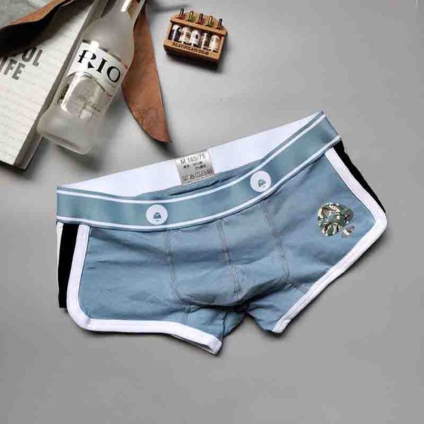 

mens нижнее белье мода боксер шорты fit не tight удобная тонкий с низкой талией хлопок underwears мужчины повседневная дышащий трусы, Black;white