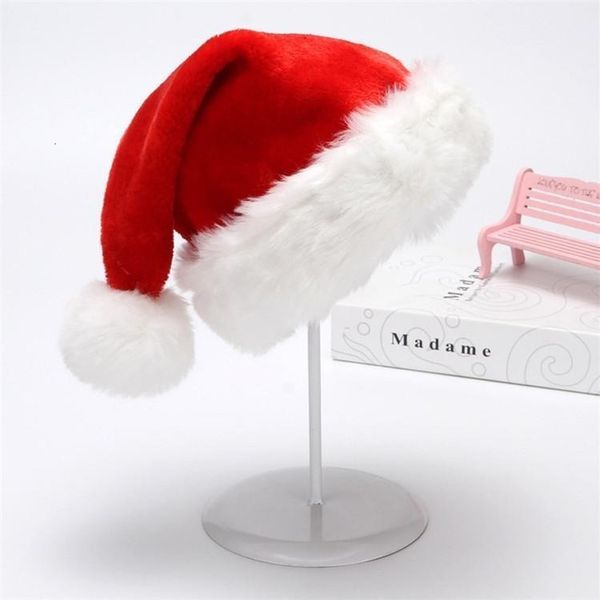 

dhl red and white cap party hats santa claus costume 2021 decoration for kids christmas hat fy6187