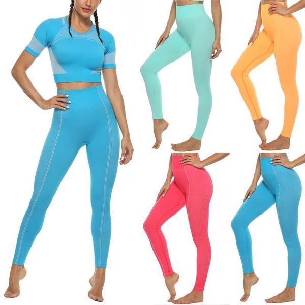 

yoga outfits high waist fitness leggings women's casual seamless moisture wicking sport fashion pants leggins deporte mujer1, White;red