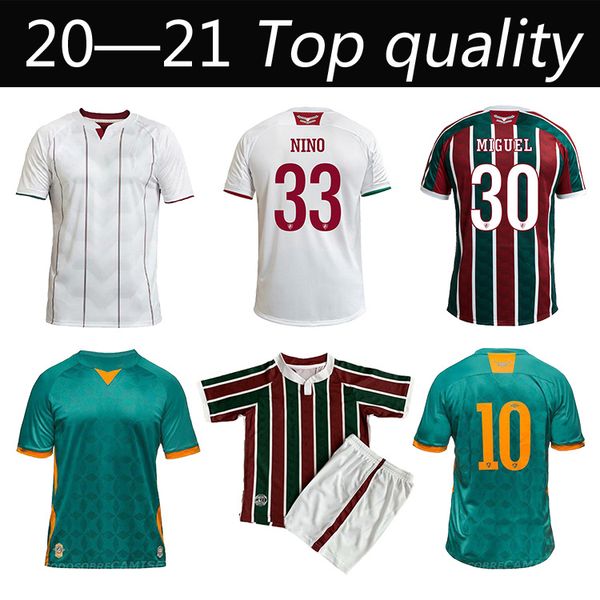 

2020 fluminense soccer jerseys home away 3rd 20 21 fc ph ganso evanilson nino miguel football men and women kids shirt, Black;yellow