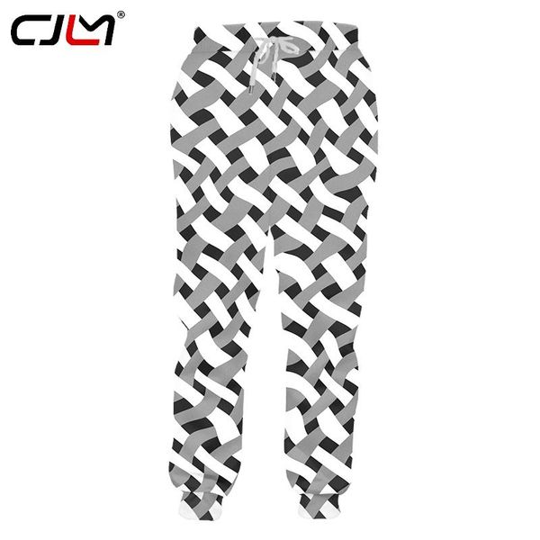 

men's pants cjlm hiphop streetwear punk joggers haren women/men print black white 3d sweatpants man workout fitness casual sweat