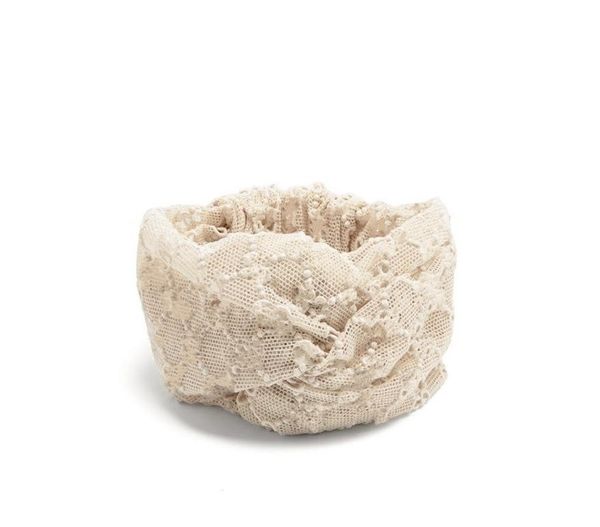 

lace turban headbands hair bands for women new designers cotton headband head scarf headwrap, Silver