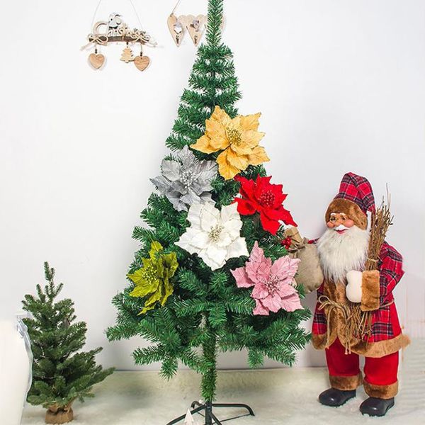 

beautiful artificial flowers wreath table gift christmas tree ornament home glitter wedding festival party decor for new year