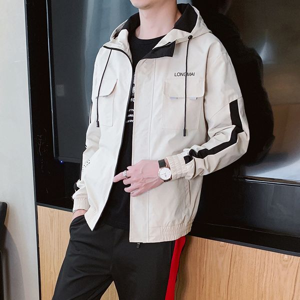 

мужские 2020 новая желтая мода с капюшоном winebreak куртка верхняя одежда хип-хоп куртки с высоким качеством размер качества xsww, Black;brown