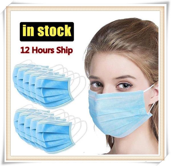 

face layer cover mouth masks 3 ear-loop 3-ply non-woven disposable dust mask soft breathable outdoooutletq1lq