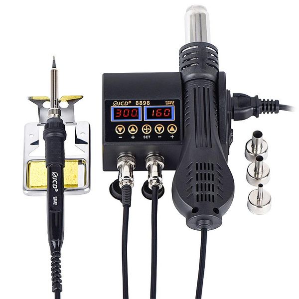 

2 in 1 750w air gun lcd digital display welding rework soldering station for cell-phone bga smd pcb ic repair solder tools
