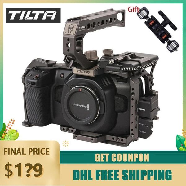 

lighting & studio accessories tilta bmpcc 4k cage ta-t01-b-g ssd drive holder full camera handle for basic kit