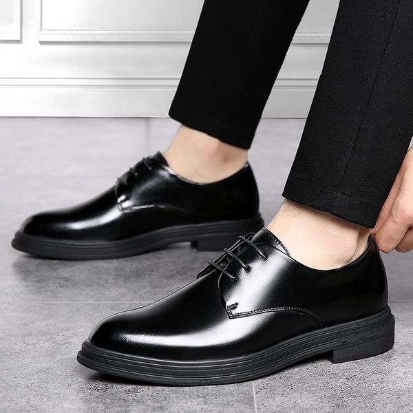 

dress shoes classic mens oxford leather fashionable men's handmade lace up formal wedding for men black