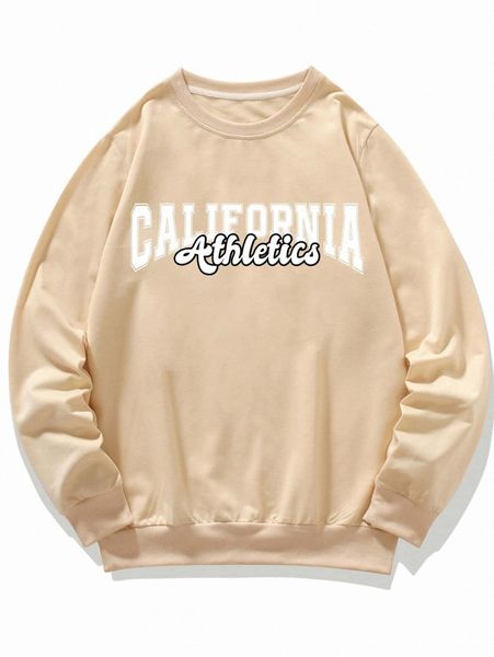 

romwe guys letter graphic sweatshirt w922#, Black