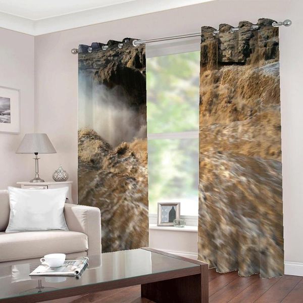 

custom river yellow stream creative p curtain large window for living room bedroom sunshade blackout drapes home decor sets