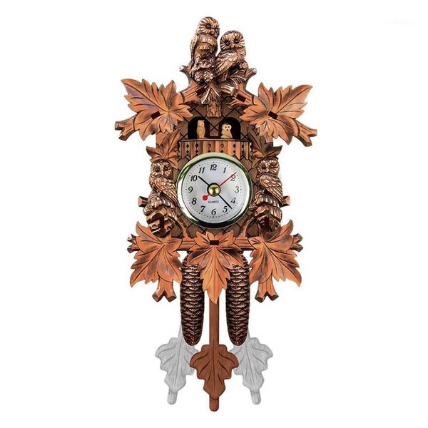 

wall clocks qmjhvx 3d stereoscopic wooden clock study balcony living room corridor home decoration antique reloj de pared1