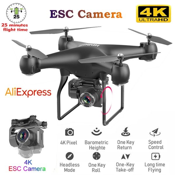 

rc drone uav with wide angle professional aerial pgraphy 4k hd camera ultra long flight time remote control quadcopter gifts