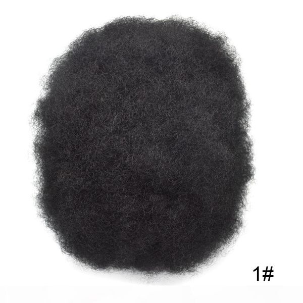 

thin skin afro mens toupee french lace poly mens replacements african american human hair systems 10"x8" off black hairpieces