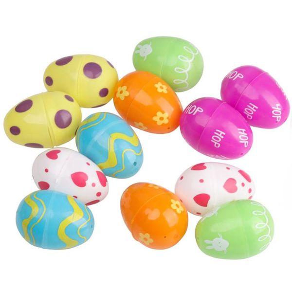 

12pcs/pack plastic detachable decorative kid toy small non-toxic empty gifts easter handmade party favor colorful