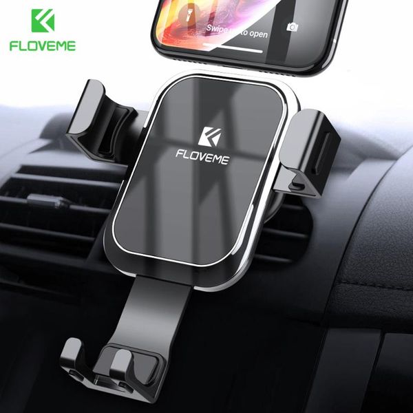 

floveme mirror gravity linkage car phone holder for air vent mount bracket stand mirror holder for phone