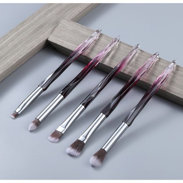 

fld 5pcs crystal micro eye makeup brushes set eyebrow eyeshadow concealer powder foundation make up brush tool pinceau maquiagem f wmtveu