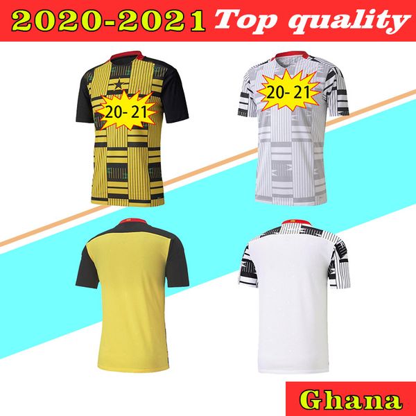 

20 21 ghana thomas national team soccer jerseys 2020 2021 schlupp kudus j.ayew caleb ekuban samuel owusu home away yellow football shirt, Black;yellow