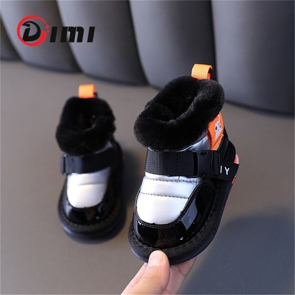 

dimi winter baby shoes 0-3 year infant snow soft comfortable waterproof non-slip warm plush toddler boots for boy girl y201028, Black;grey