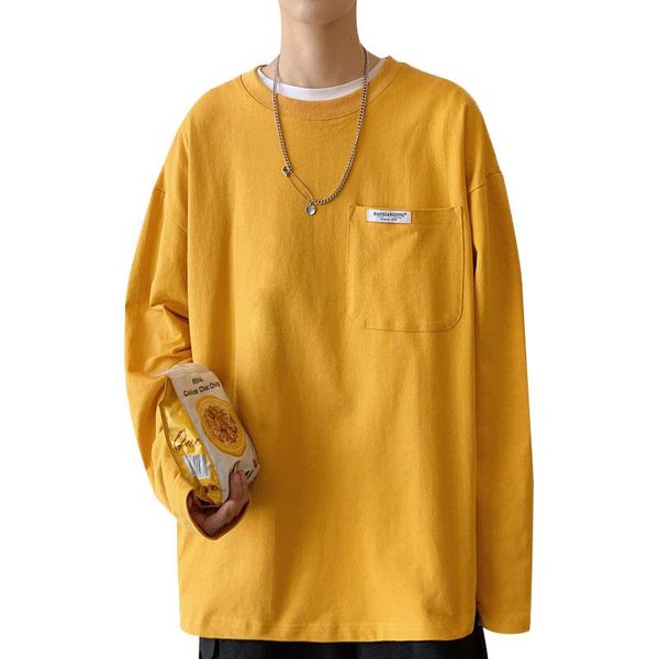 

men's cotton fashion t-shirt full sleeve mens summer tshirts male oversized tee shirts 5xl casual t shirt tee for man streetwear, White;black