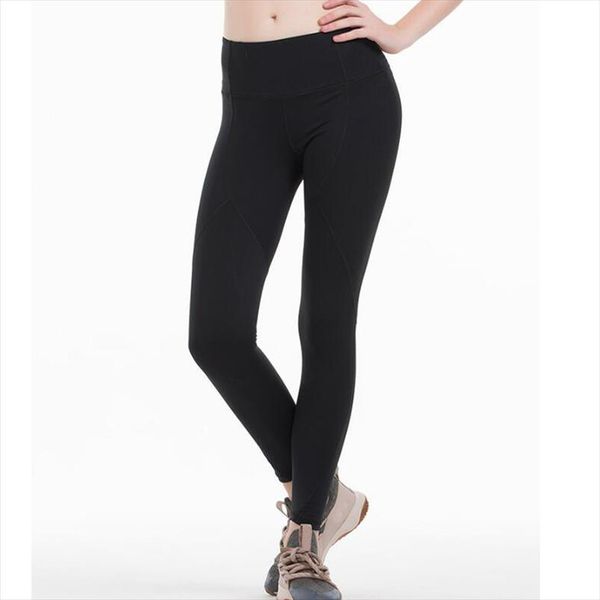 

2020 women 7 8 length tummy control leggings naked feel fabric squat proof leggings drop shipping good quality, Black