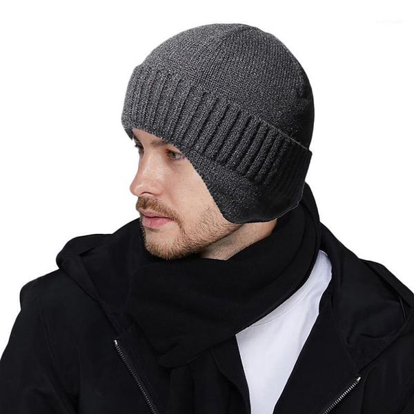 

cycling caps & masks men's winter hat fashion acrylic knitted black hats fall thick warm and bonnet skullies beanie soft beanies cotton