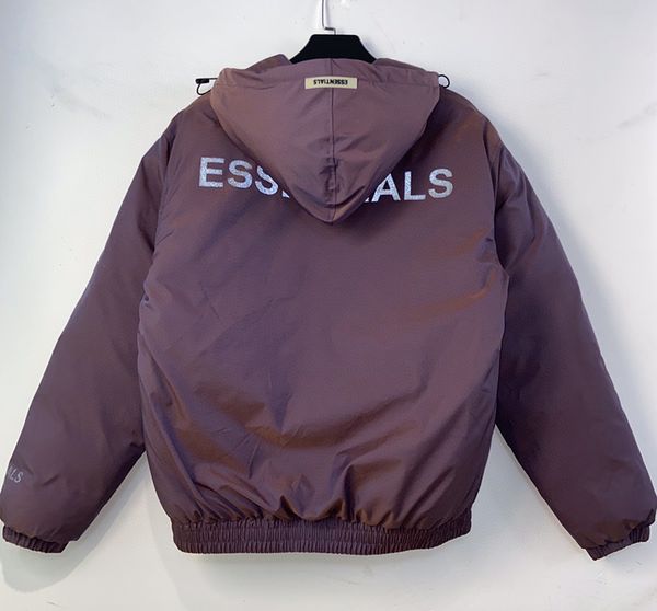 

europe america autumn winter fashion cotton wadded jacket men women 3m reflective windproof thick warm essential padded coat, Black;brown