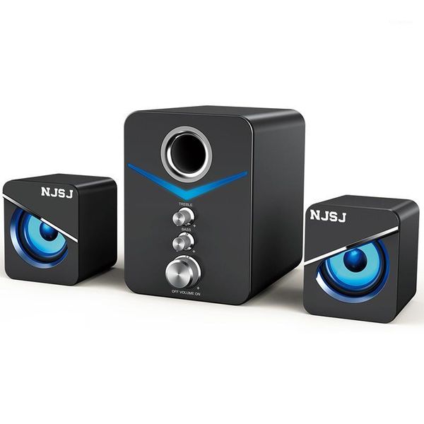 

mini speakers njsj surround computer with deep bass usb wired powered multimedia speaker for pc/lap/smart phone(black)1