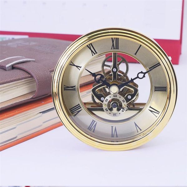 

desk & table clocks 1pc retro ancient clock gear movement metal hollow round wall european home decoration1