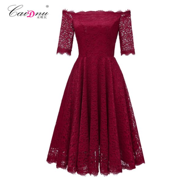 

2020 women's one shoulder lace dress, Black;gray