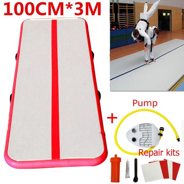 

1x3m thickness 10cm gymnastics air track olympics gym yoga wear-resistant gym mattress water yoga mattress for home/beach/water