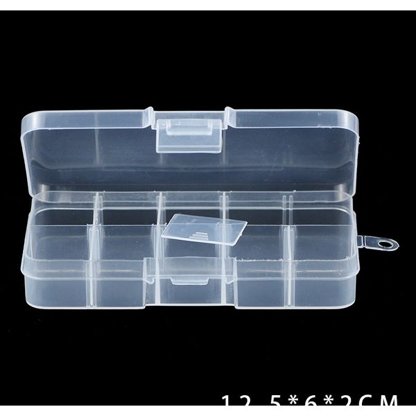 

wlyees adjustable 10 slots compartment plastic storage jewelry box ewelry earring bead holder case display organizer container wmtrrr