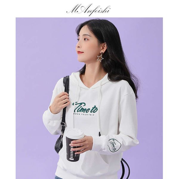 

mfs women | women's 2020 autumn new korean loose hooded sweater girls' coat, Black